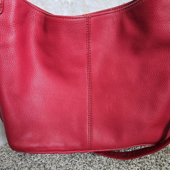 HOBO Red Leather Shoulder Bag. Lightly Used. - Picture 6 of 10